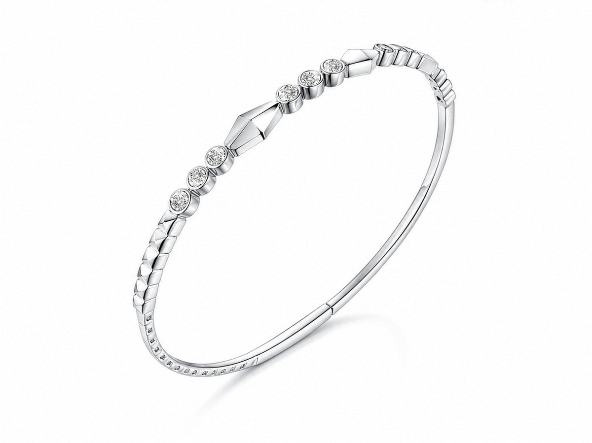 925 Sterling Silver Flexible Bangle Bracelet