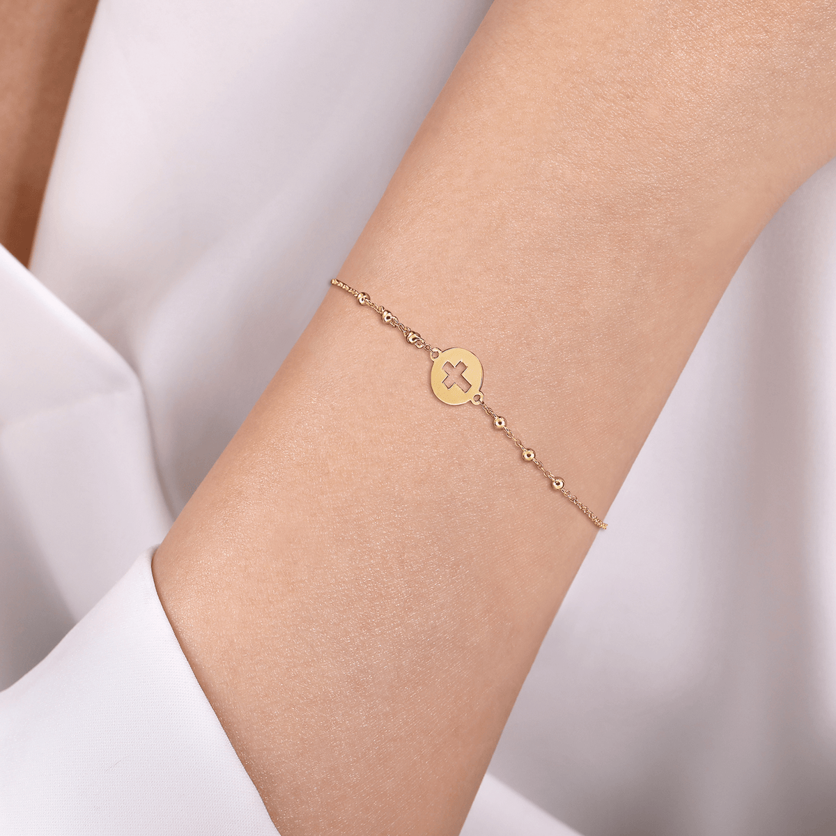Cross Bracelet 14K Yellow Gold Bujukan