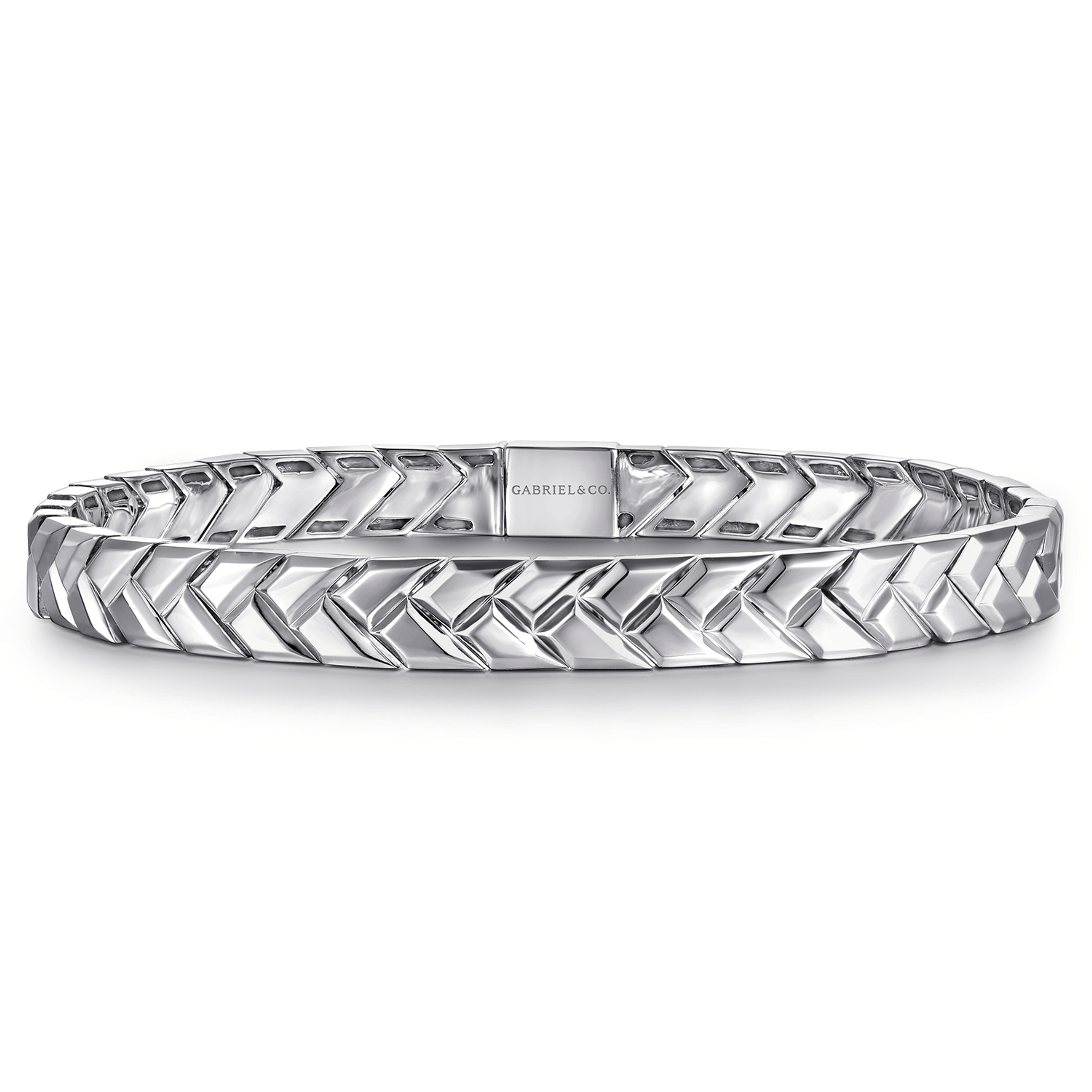 925 Sterling Silver Men's Solid Chain Bracelet Herringbone