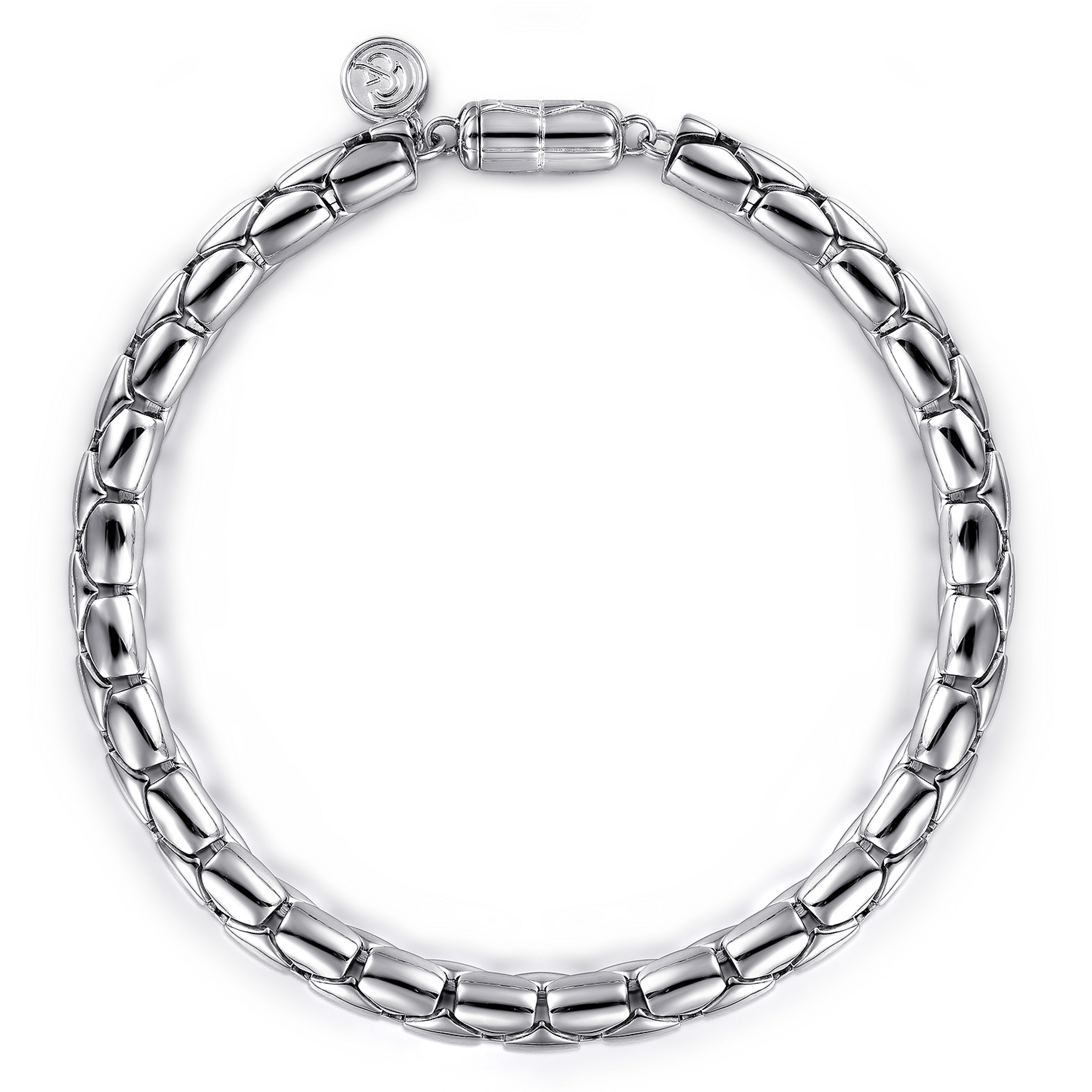 6mm 925 Sterling Silver Tubular Men's Solid Chain Bracelet