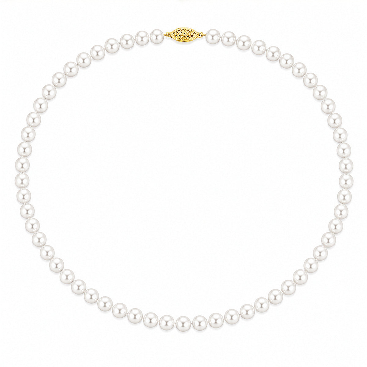 Sterling Silver Freshwater Beaded Nucleated Pearl Stand Necklace Freshwater Pearls