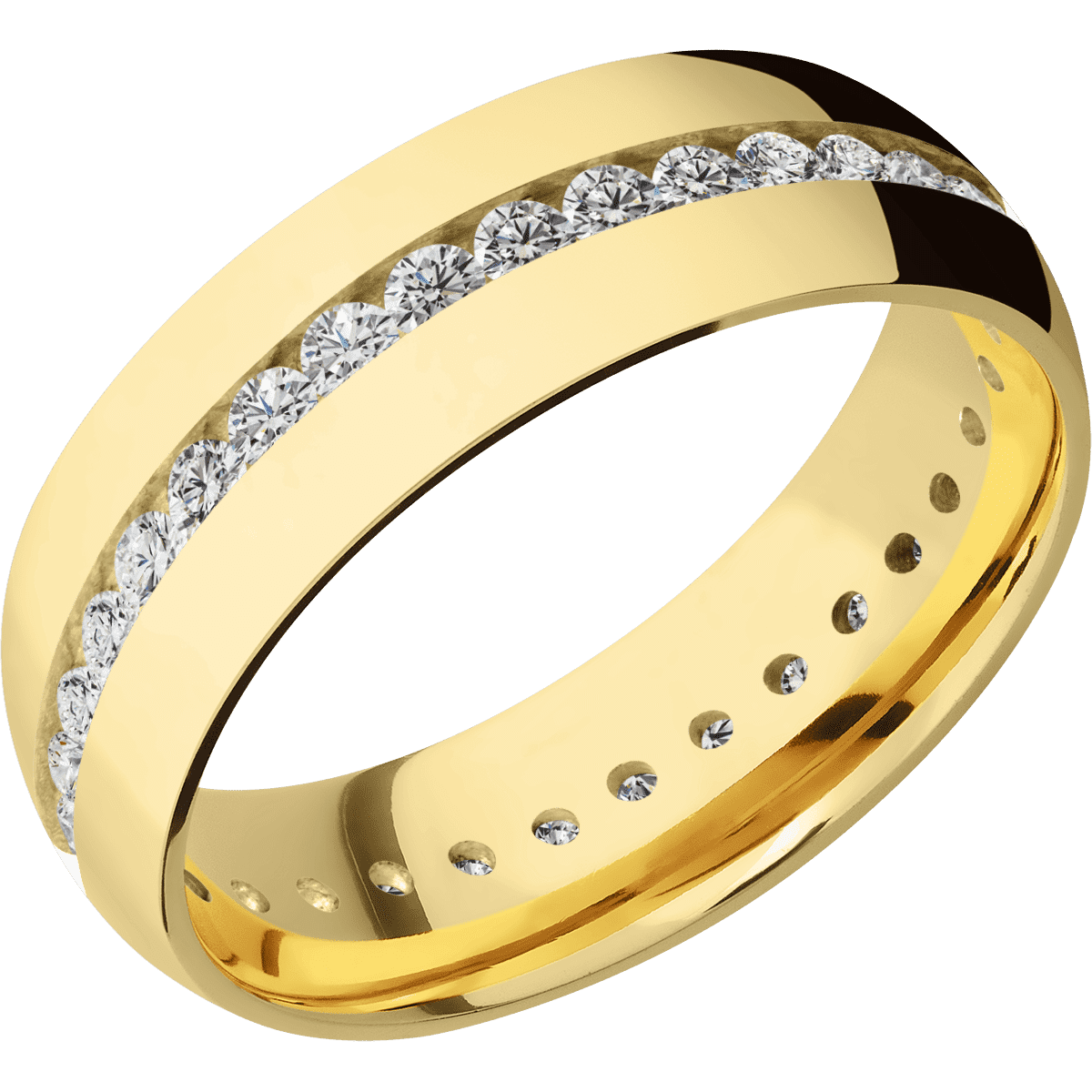 14K Yellow Gold + Polish Finish