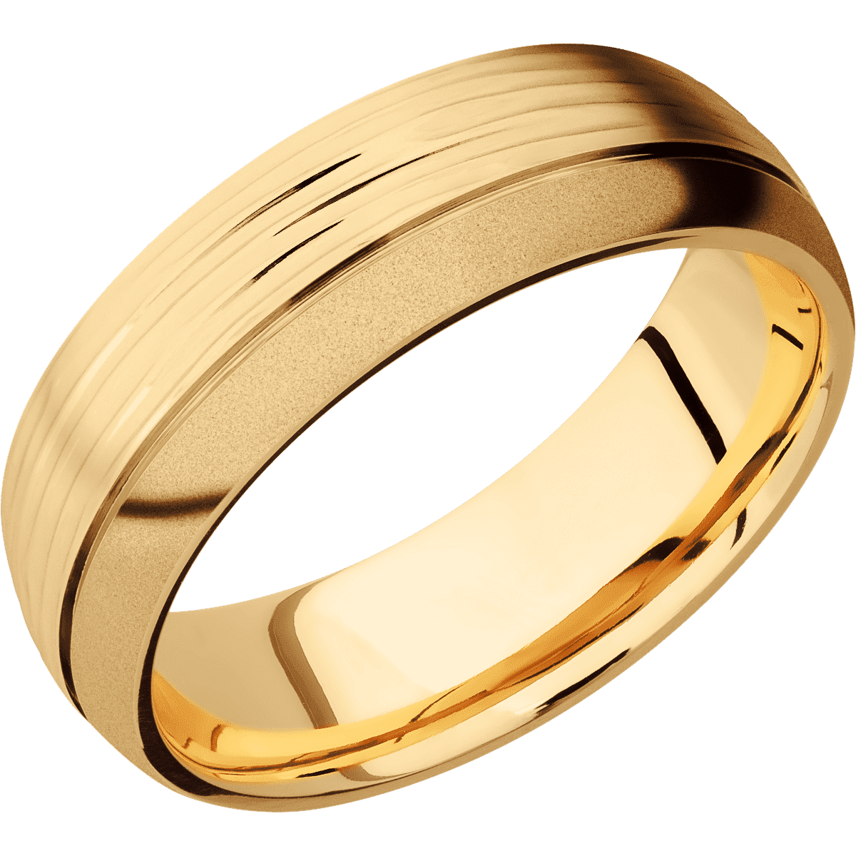 14K Yellow Gold + Treebark3 , Sand Finish