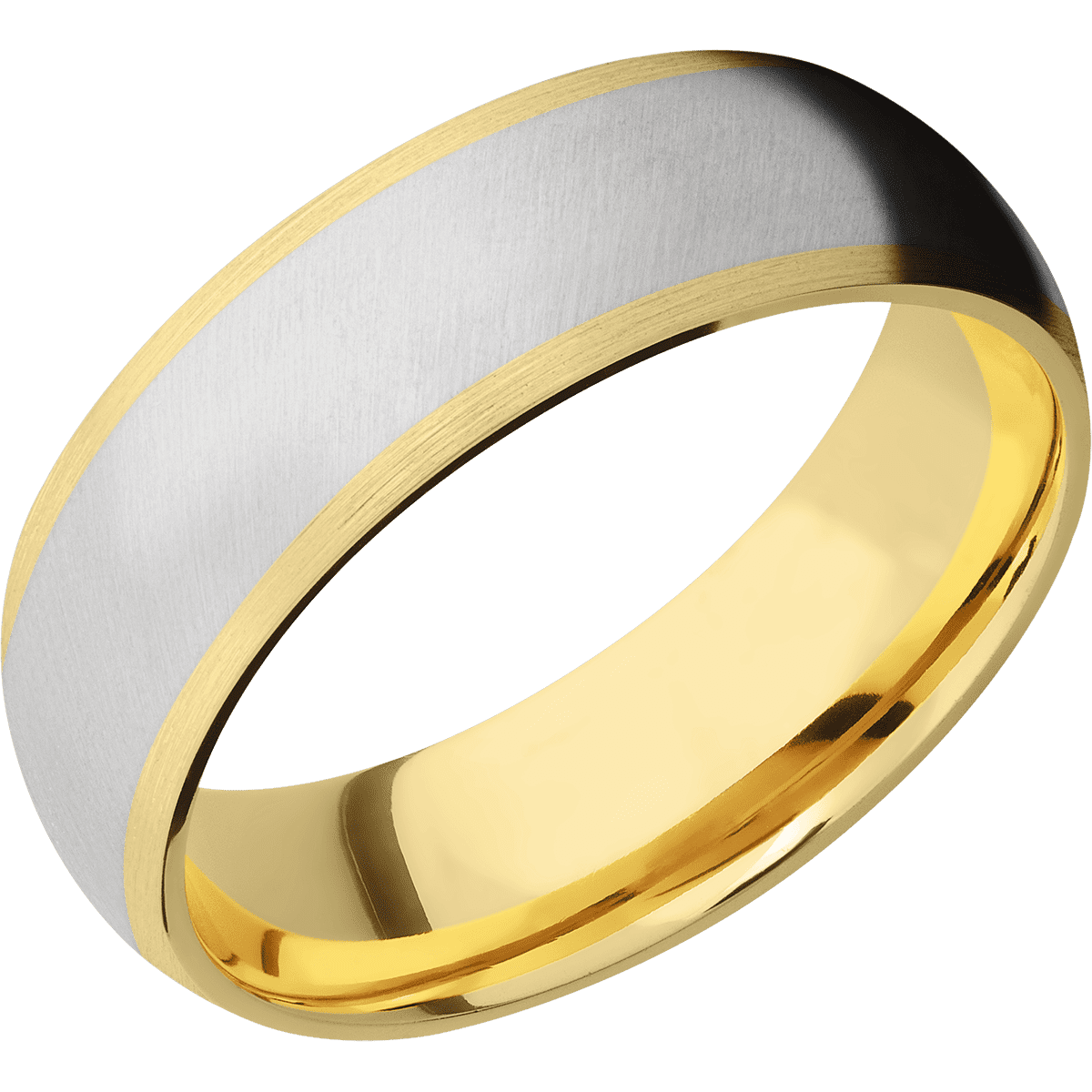 14K Yellow Gold + Satin Finish
