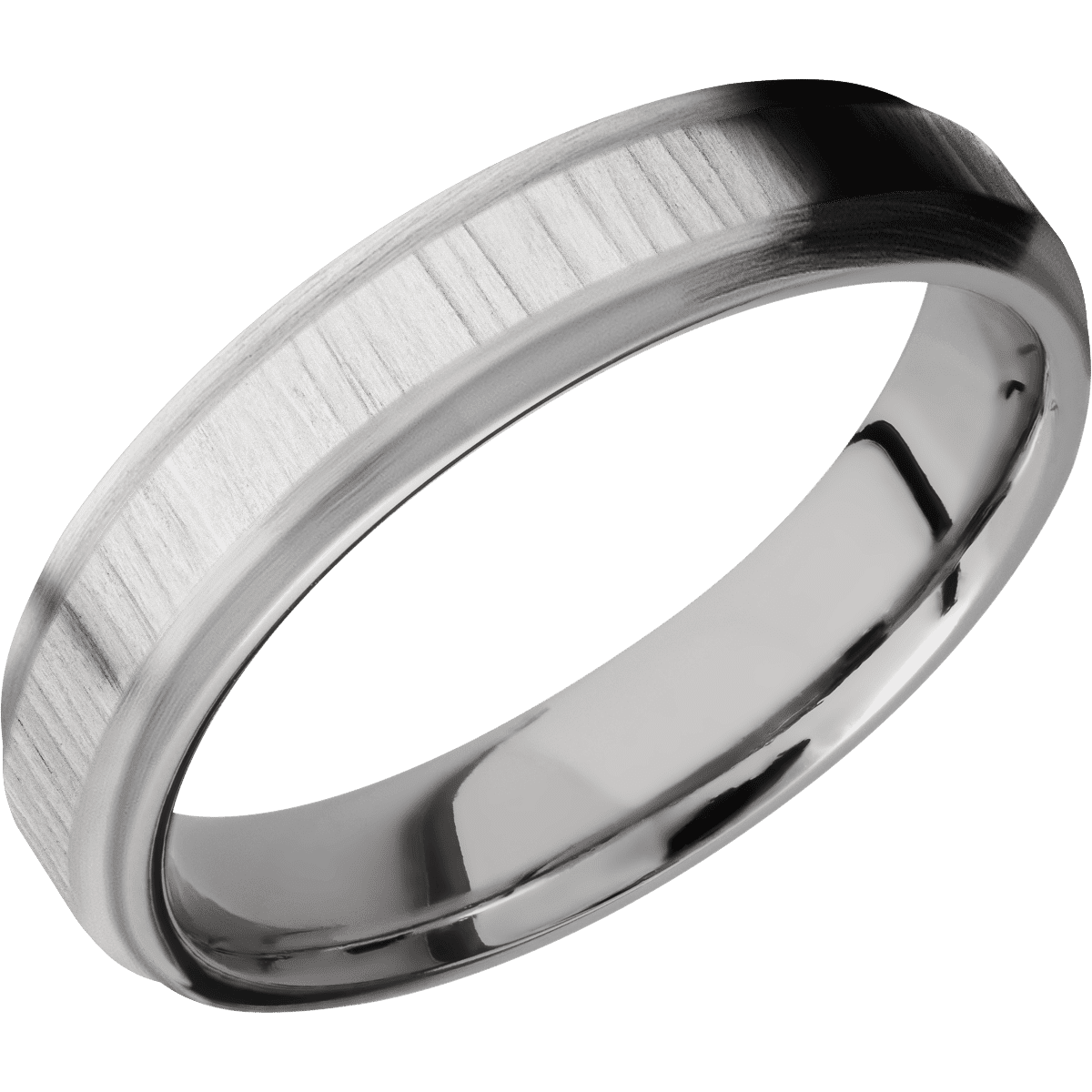 14K White Gold + Treebark1 , Satin Finish
