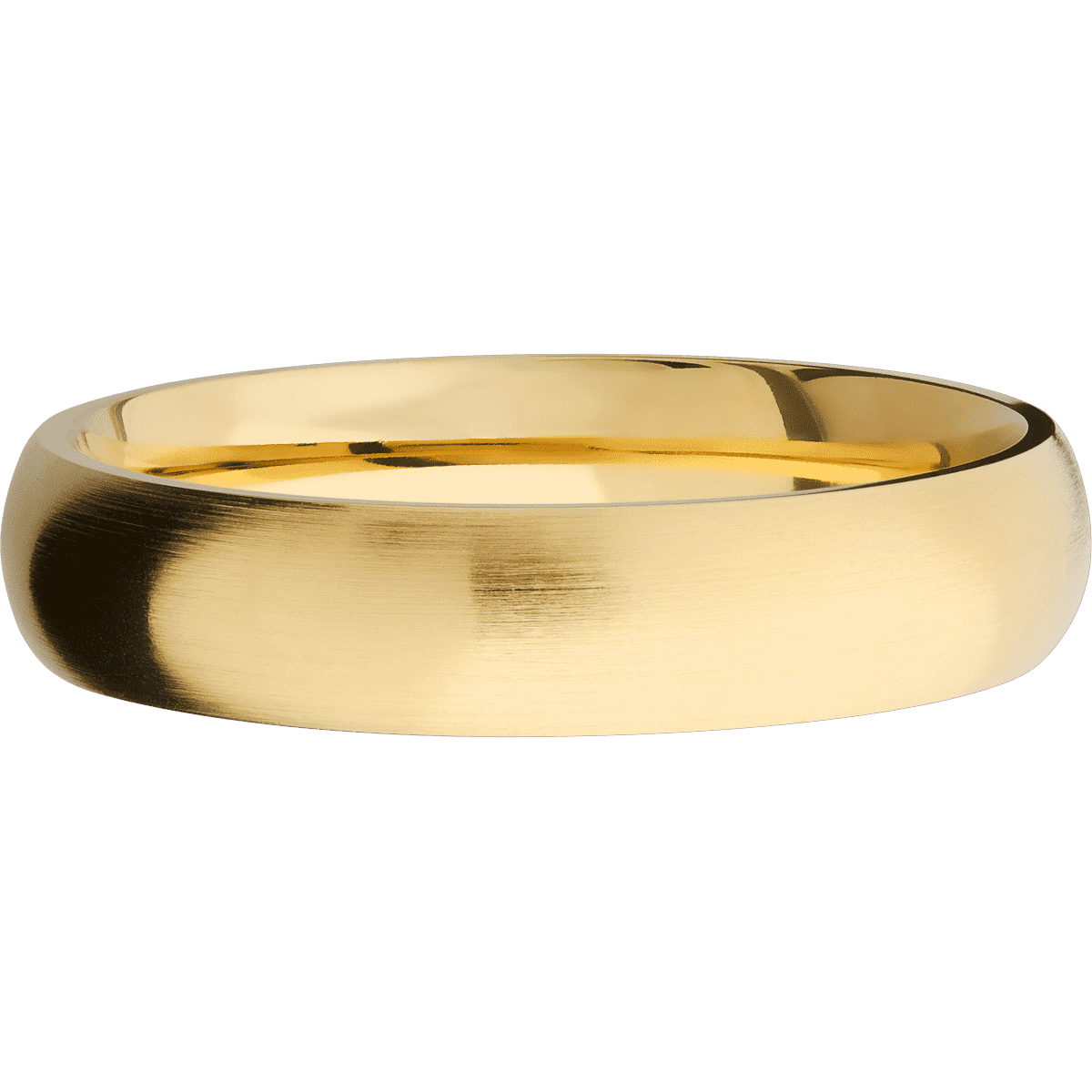14K Yellow Gold + Satin Finish