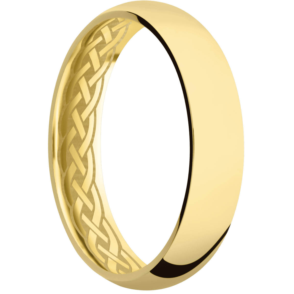 14K Yellow Gold + Polish Finish