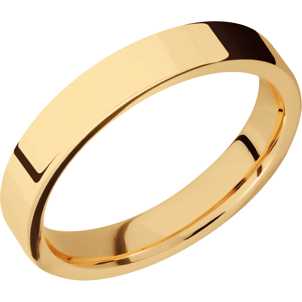 14K Yellow Gold + Polish Finish