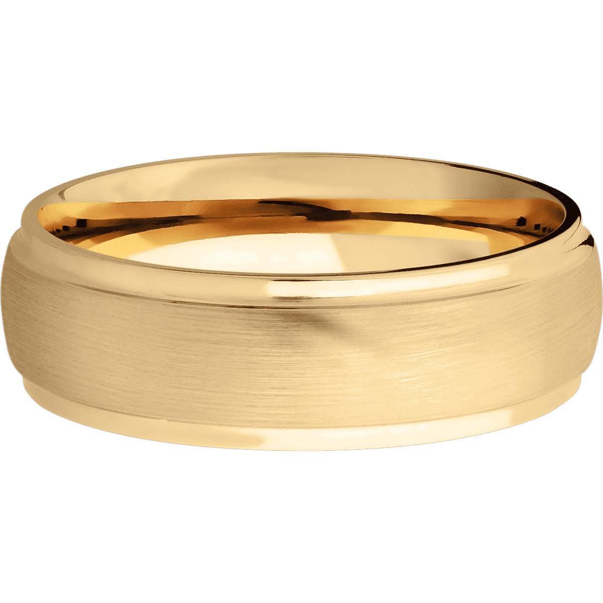 14K Yellow Gold + Satin , Polish Finish