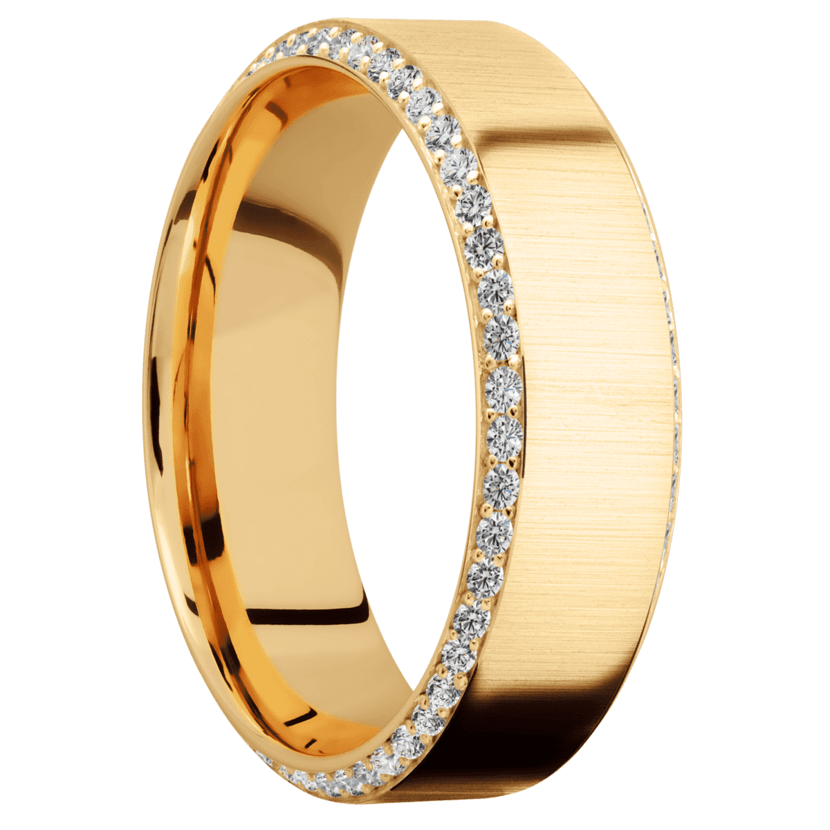 14K Yellow Gold + Crosssatin , Polish Finish