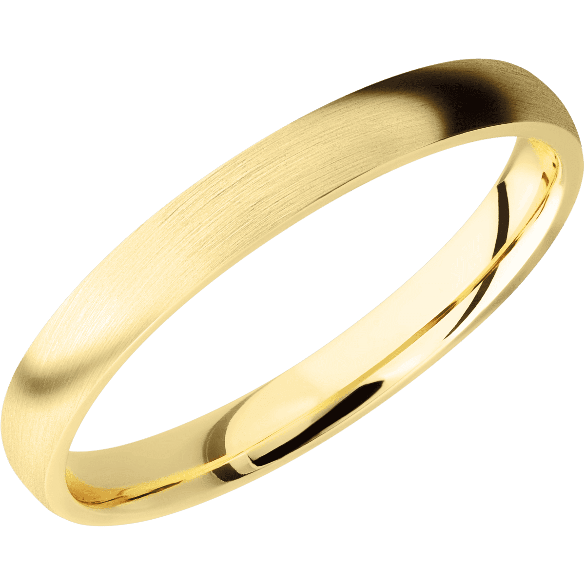 14K Yellow Gold + Satin Finish