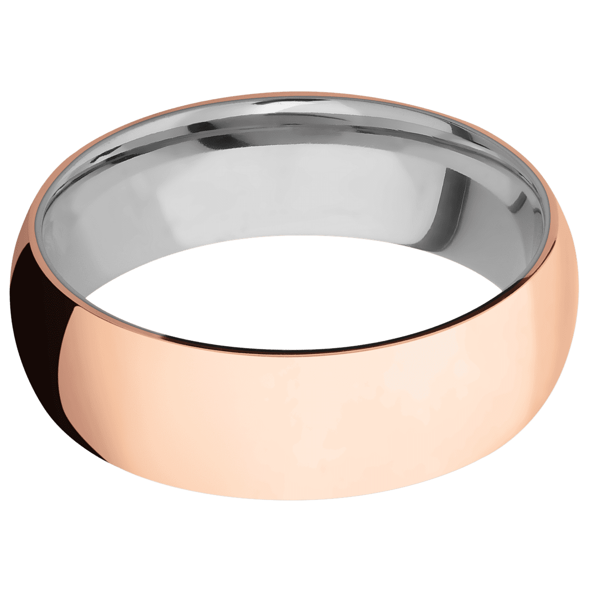 14K Rose Gold + Polish Finish + Titanium