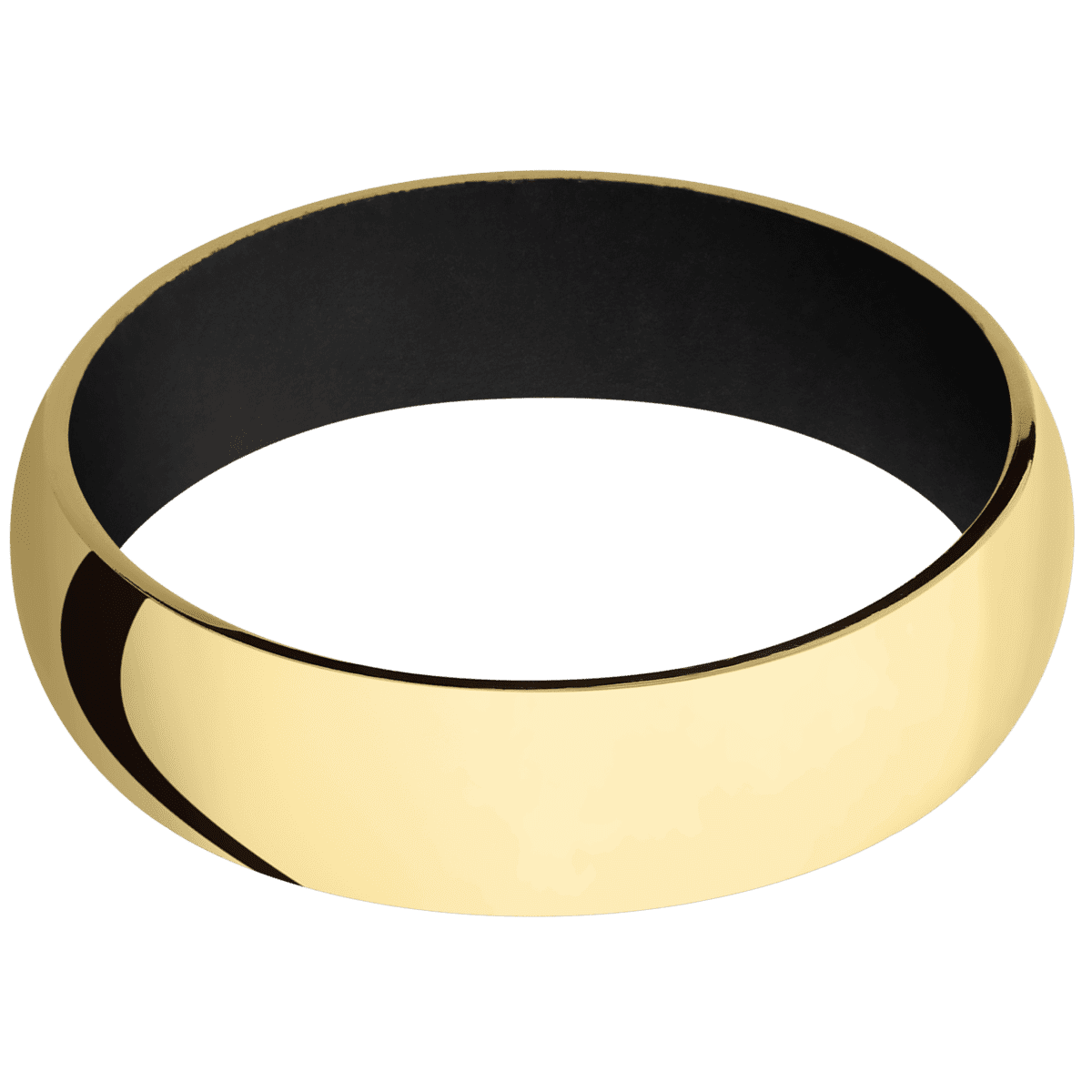 14K Yellow Gold + Polish Finish + Black