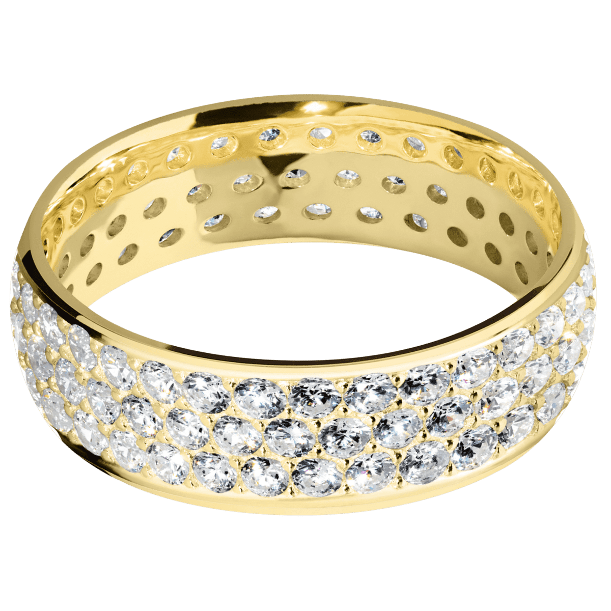 14K Yellow Gold + Polish Finish