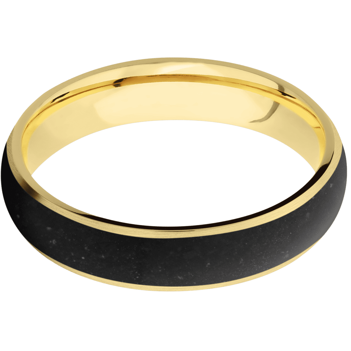 14K Yellow Gold + Satin Finish