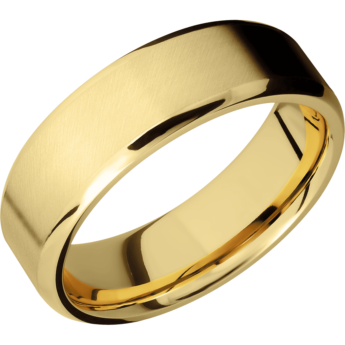 14K Yellow Gold + Anglesatin , Polish Finish