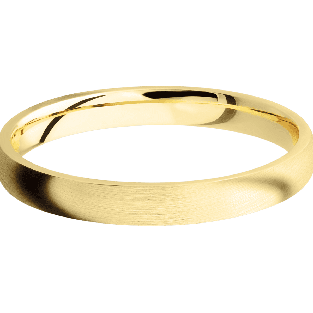14K Yellow Gold + Satin Finish