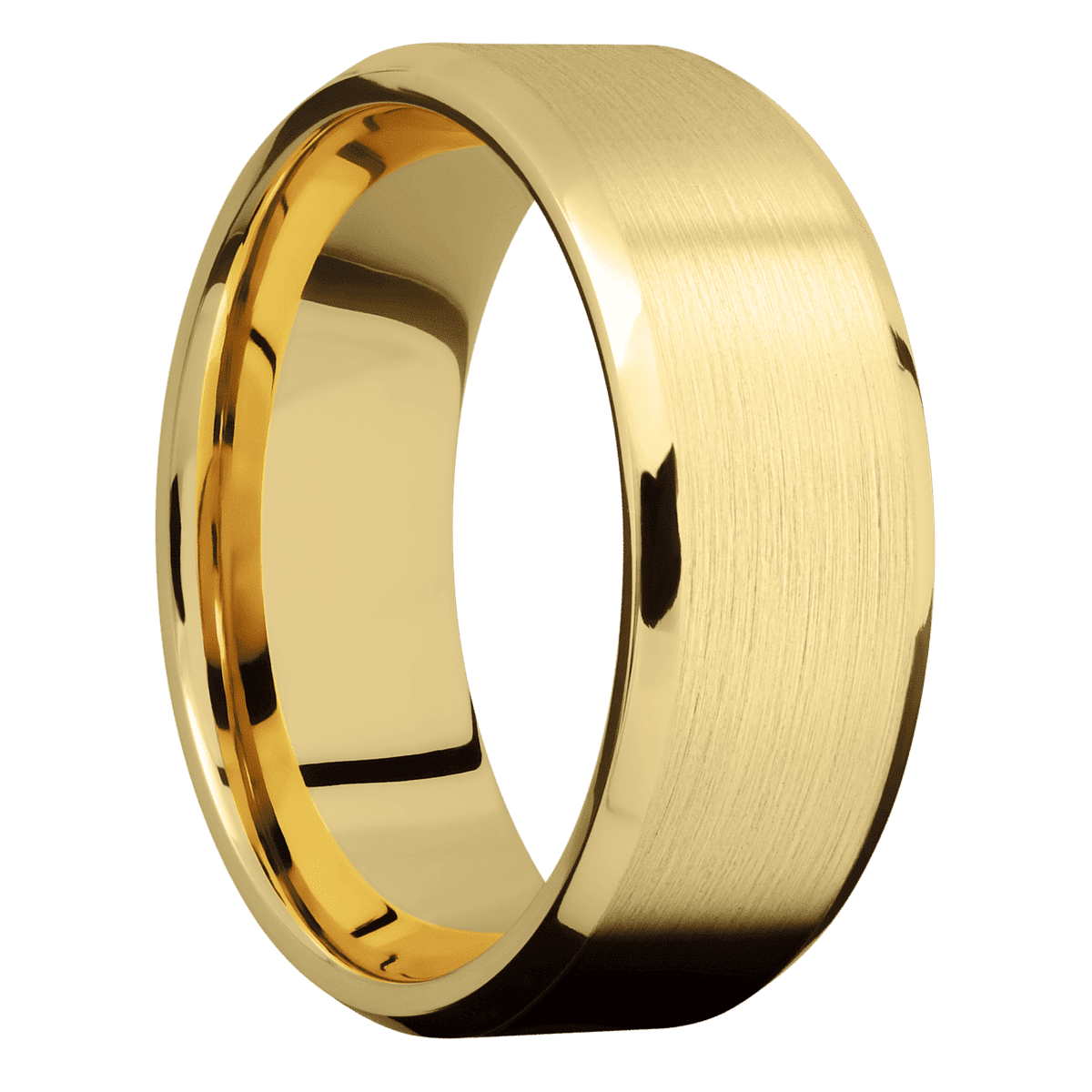 14K Yellow Gold + Satin , Polish Finish