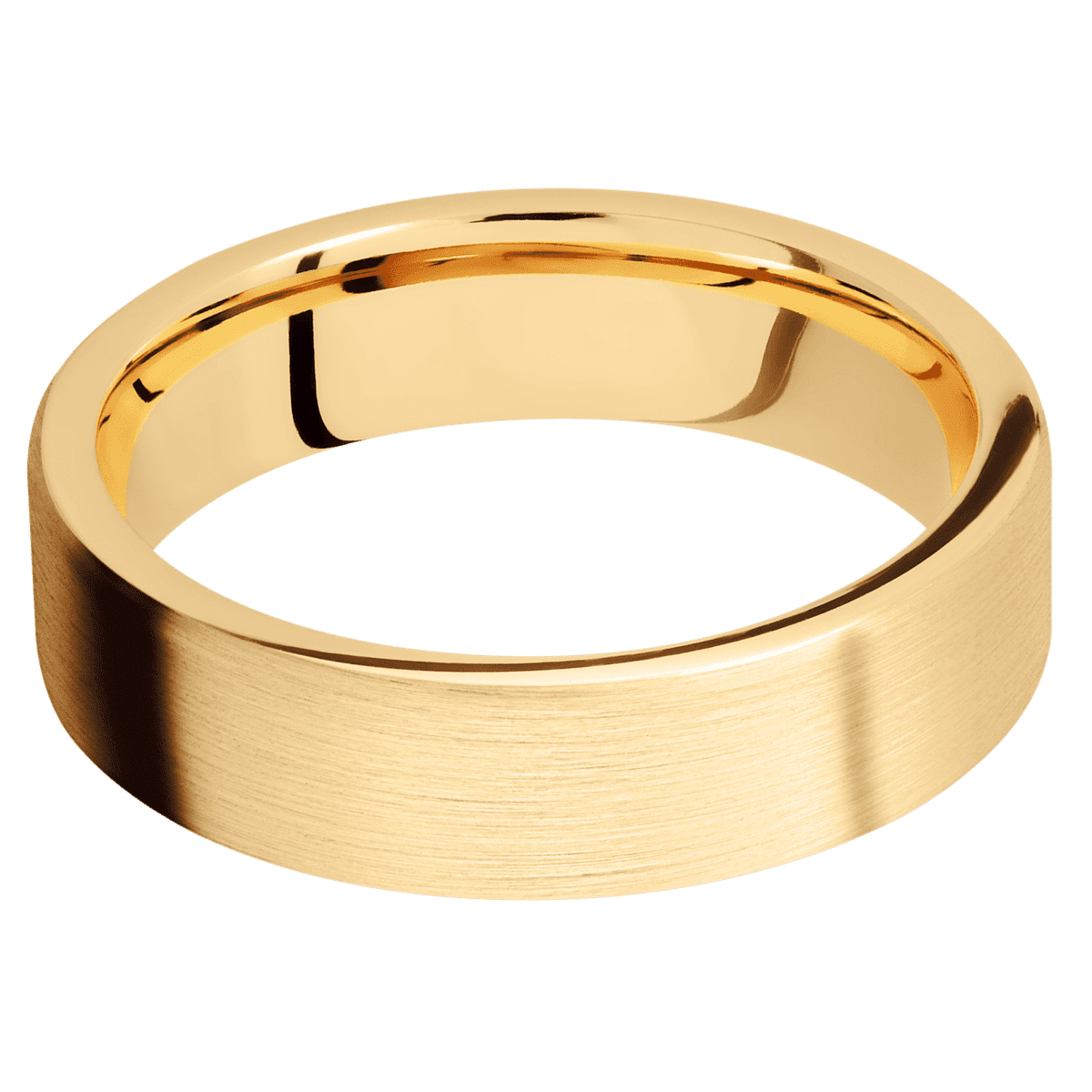 14K Yellow Gold + Satin Finish