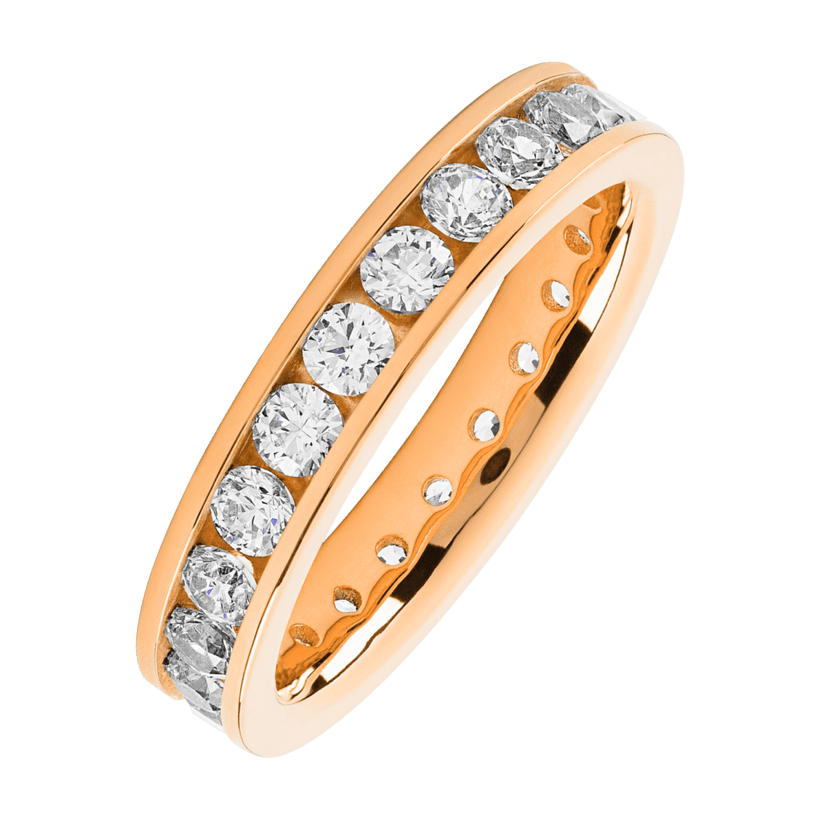 14K Rose Gold band with 23 Round Lab Grown Diamond (ST) having TCW-1.61