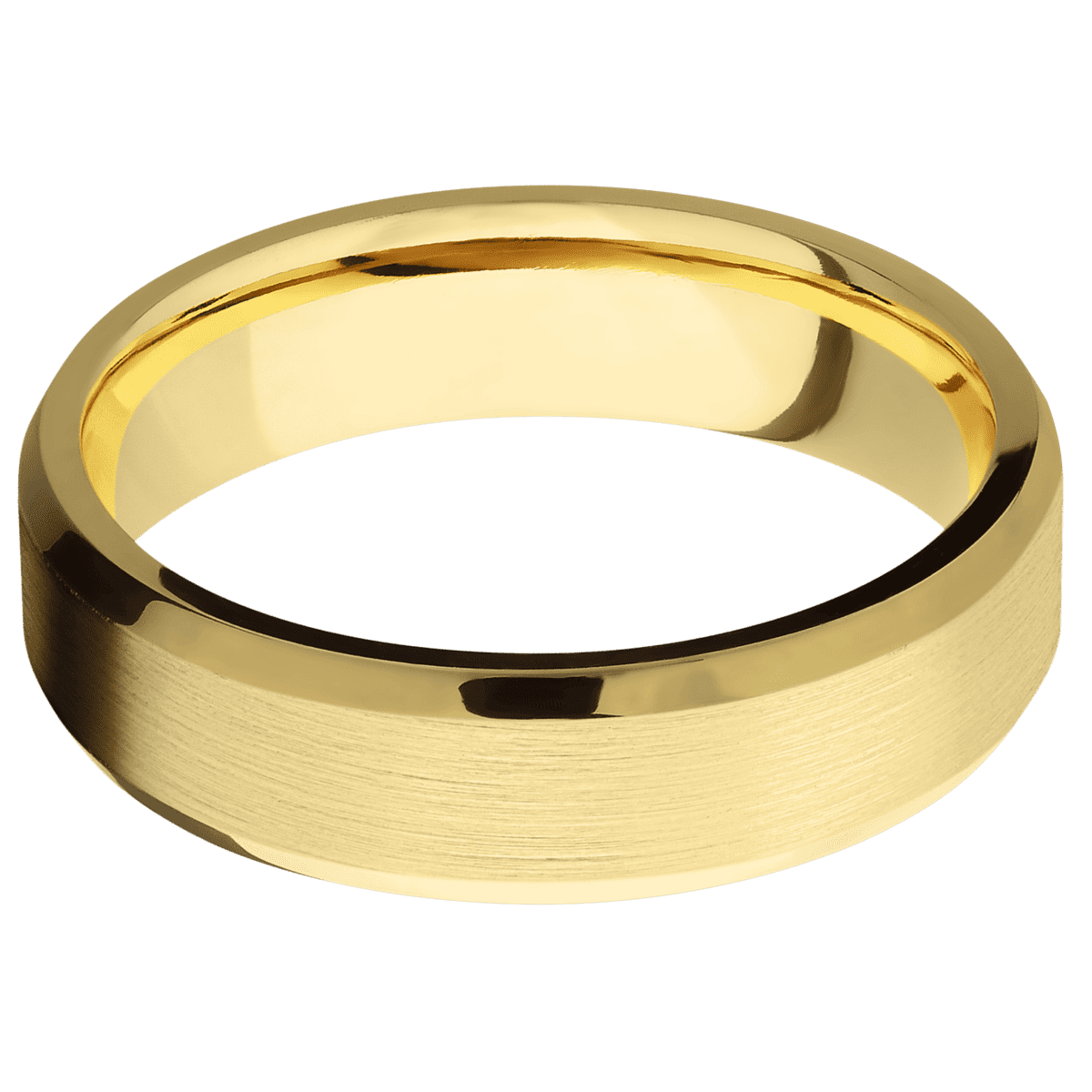14K Yellow Gold + Satin , Polish Finish