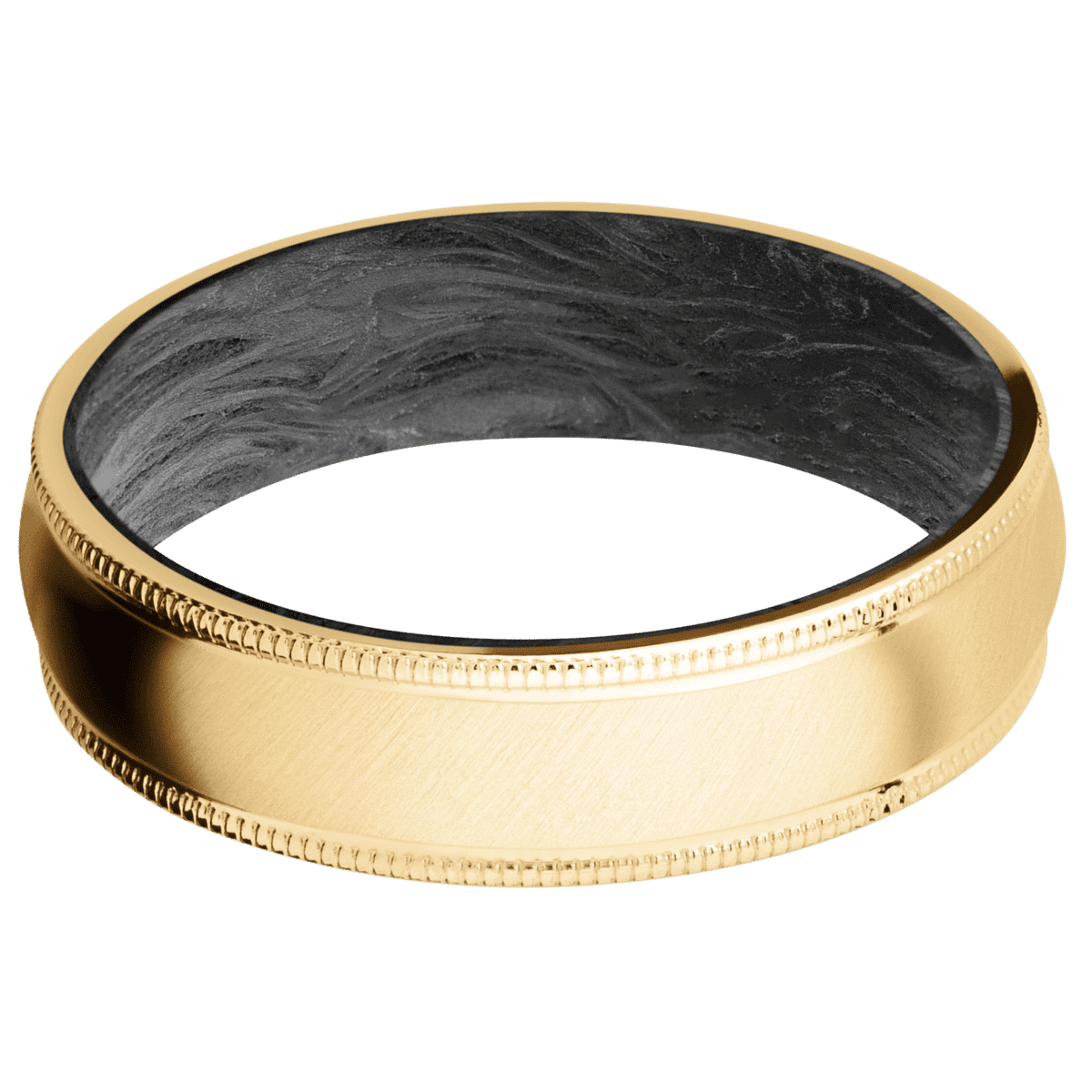 10K Yellow Gold + Anglesatin Finish + Forged Carbon Fiber