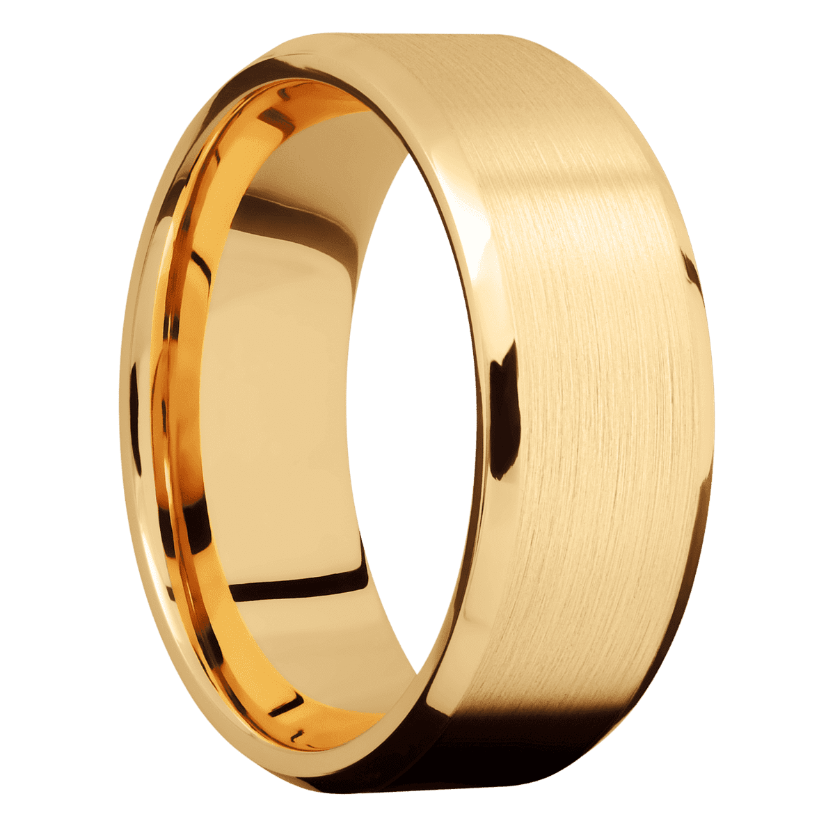 14K Yellow Gold + Satin , Polish Finish
