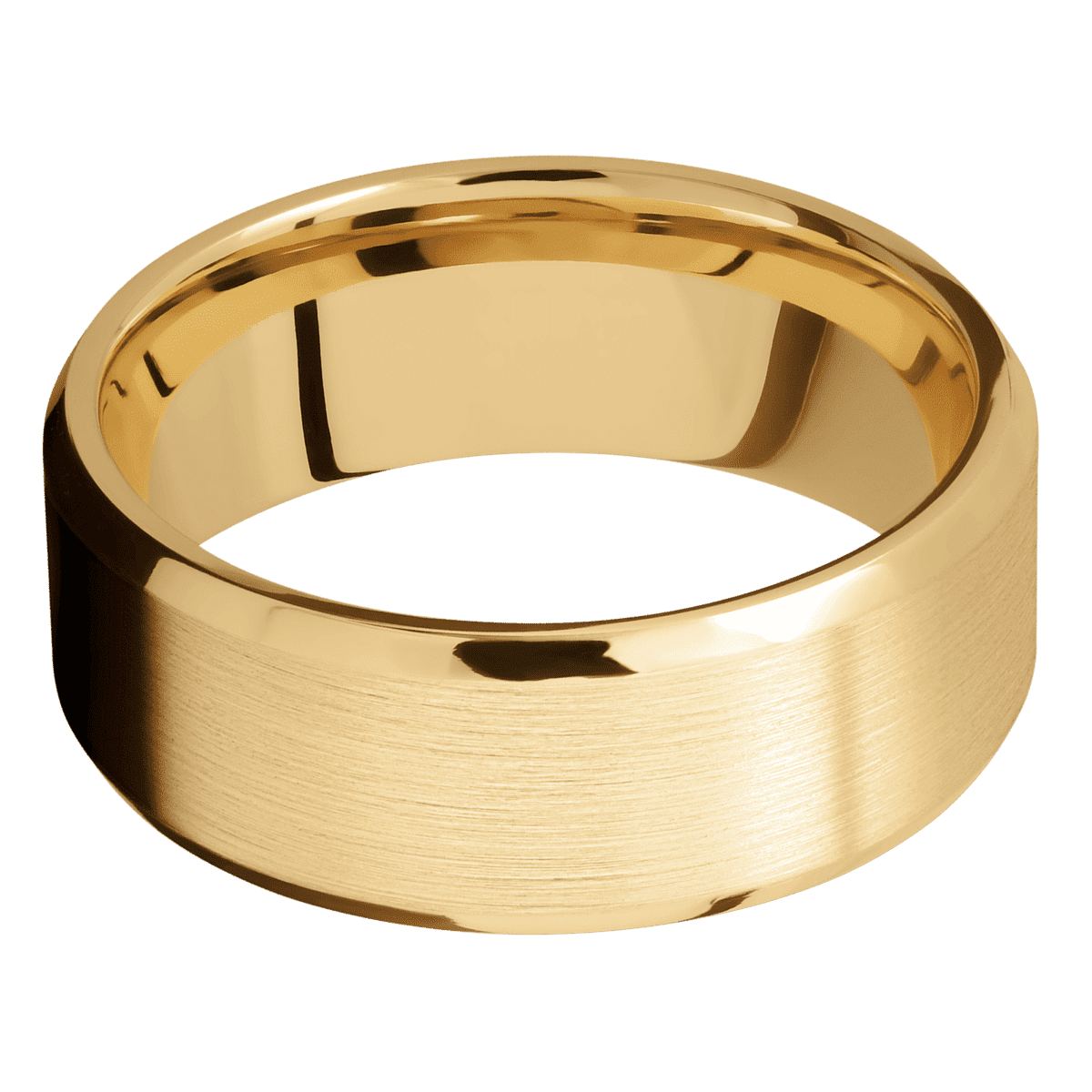 10K Yellow Gold + Satin , Polish Finish