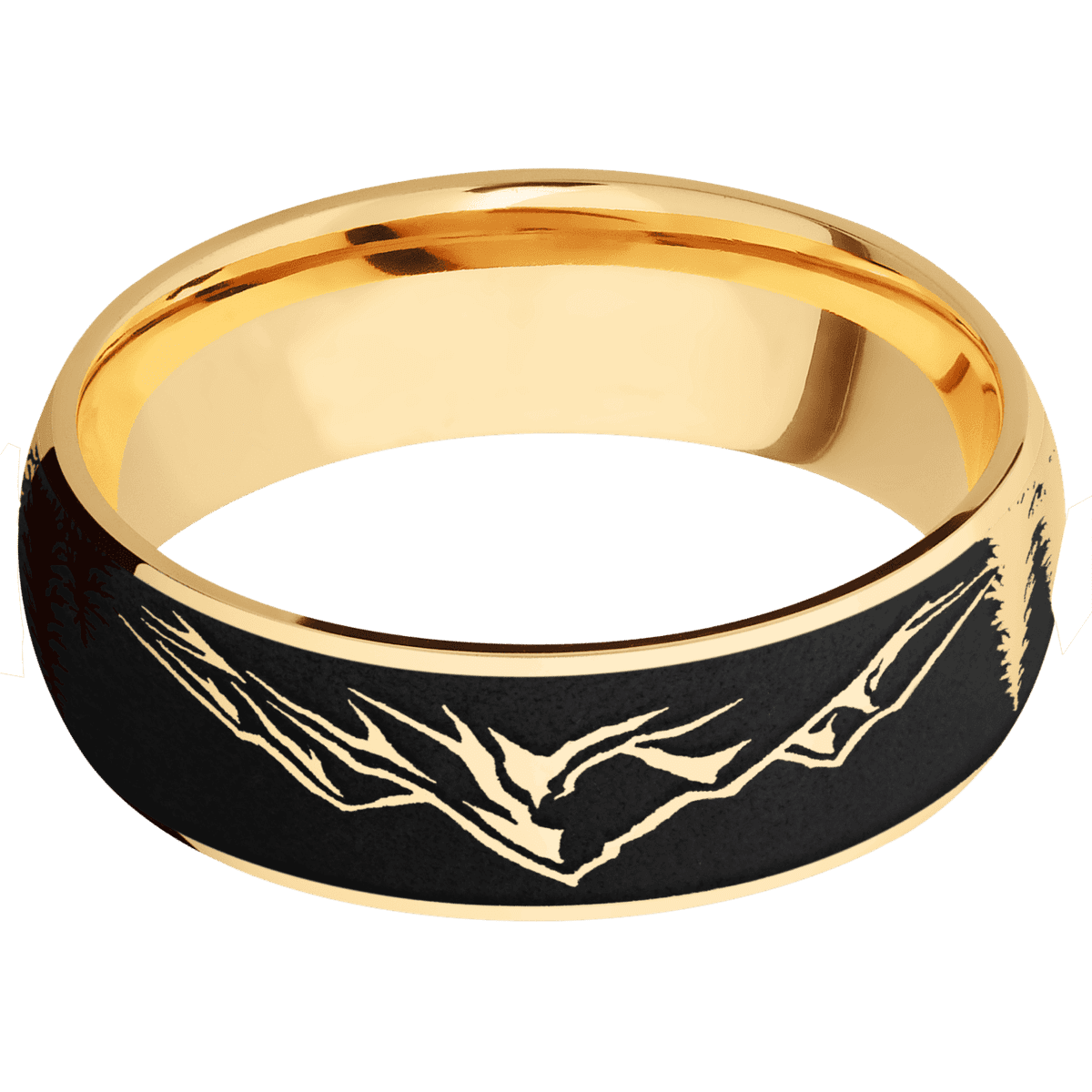 14K Yellow Gold + Polish Finish