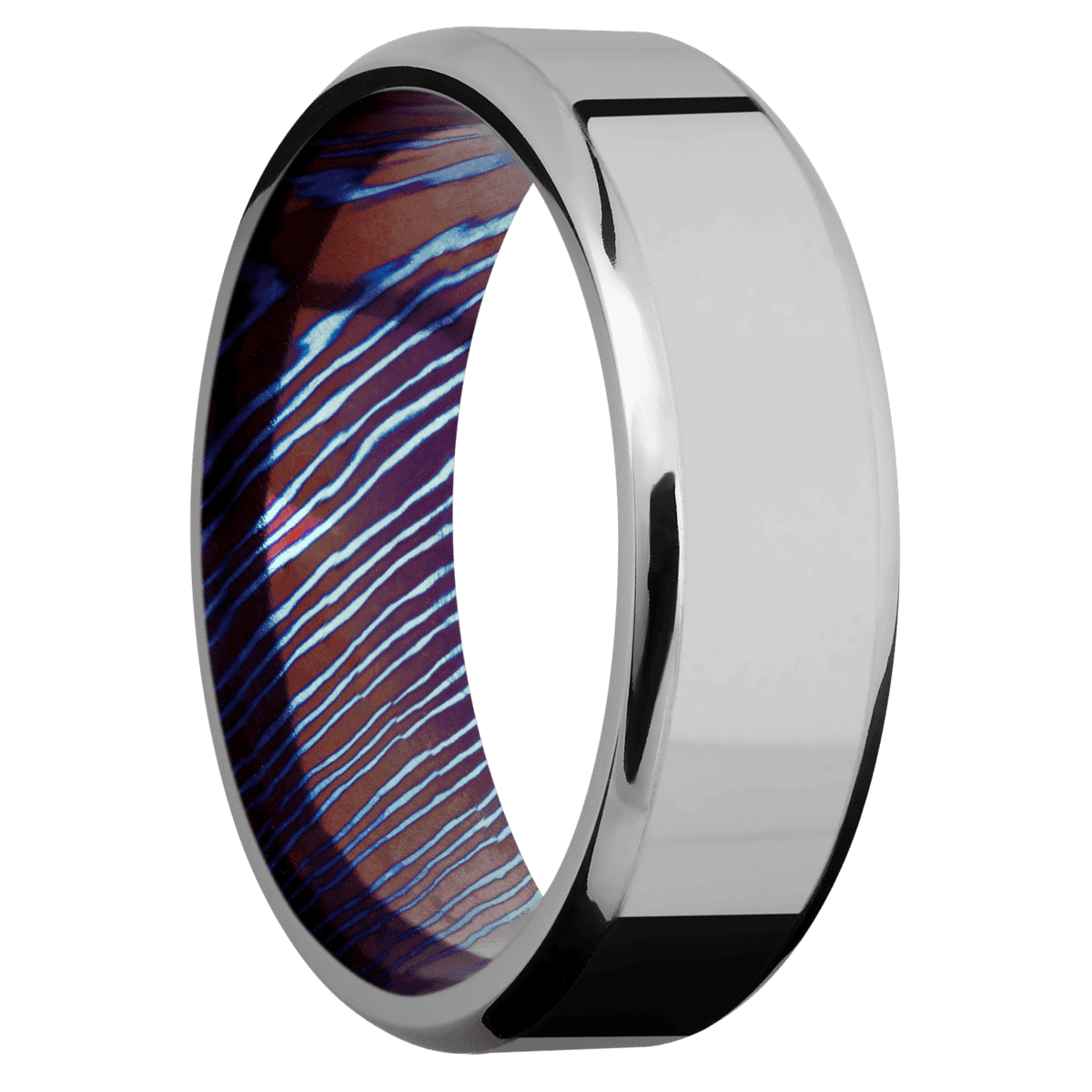 Titanium + Polish , Polish Finish + Titanium Damascus