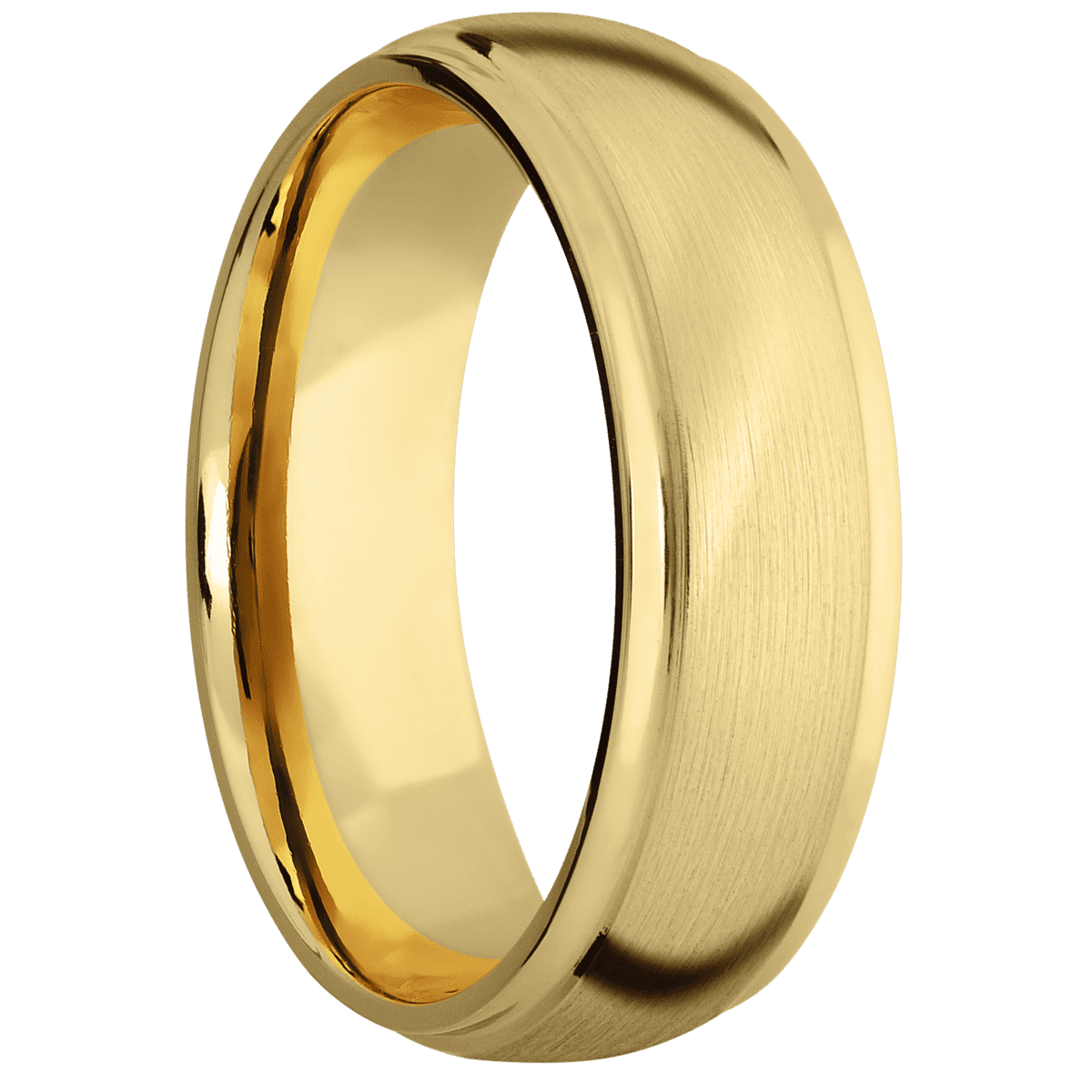 10K Yellow Gold + Satin , Polish Finish