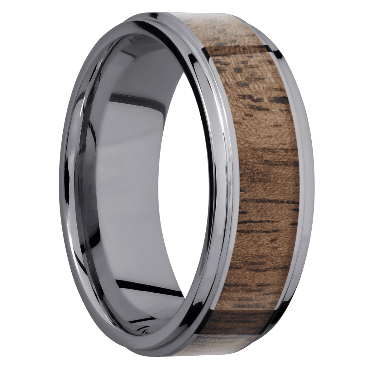 Tantalum with Polish , Polish Finish and Walnut Inlay