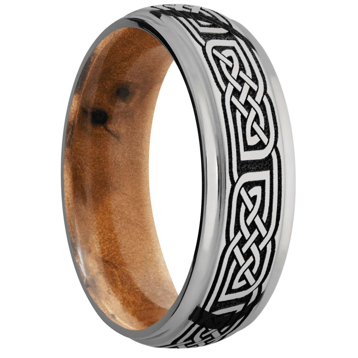 Titanium + Polish , Polish Finish + Thuya Burl