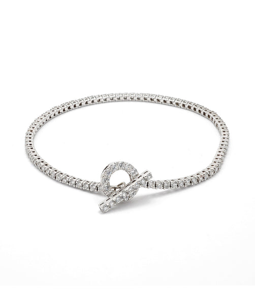 18k White Gold & Diamond Bracelet with Dangling Numbers - Jewels in Time