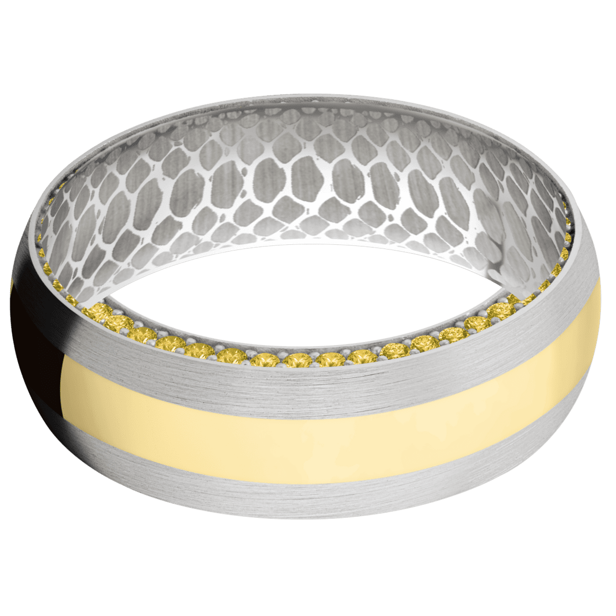 14K White Gold + Satin Finish
