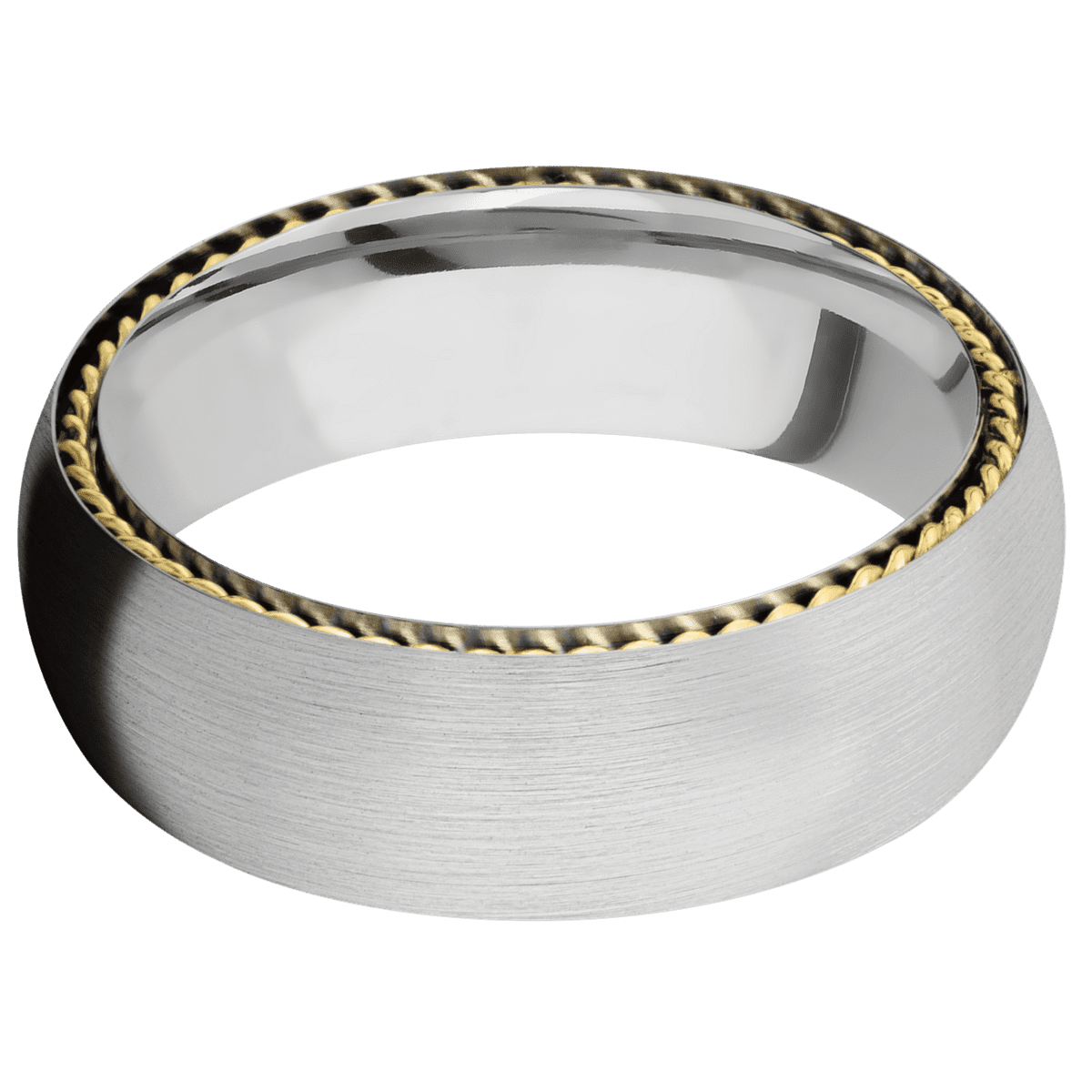 14K White Gold + Satin Finish