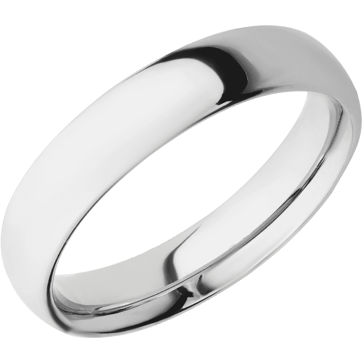 14K White Gold + Polish Finish