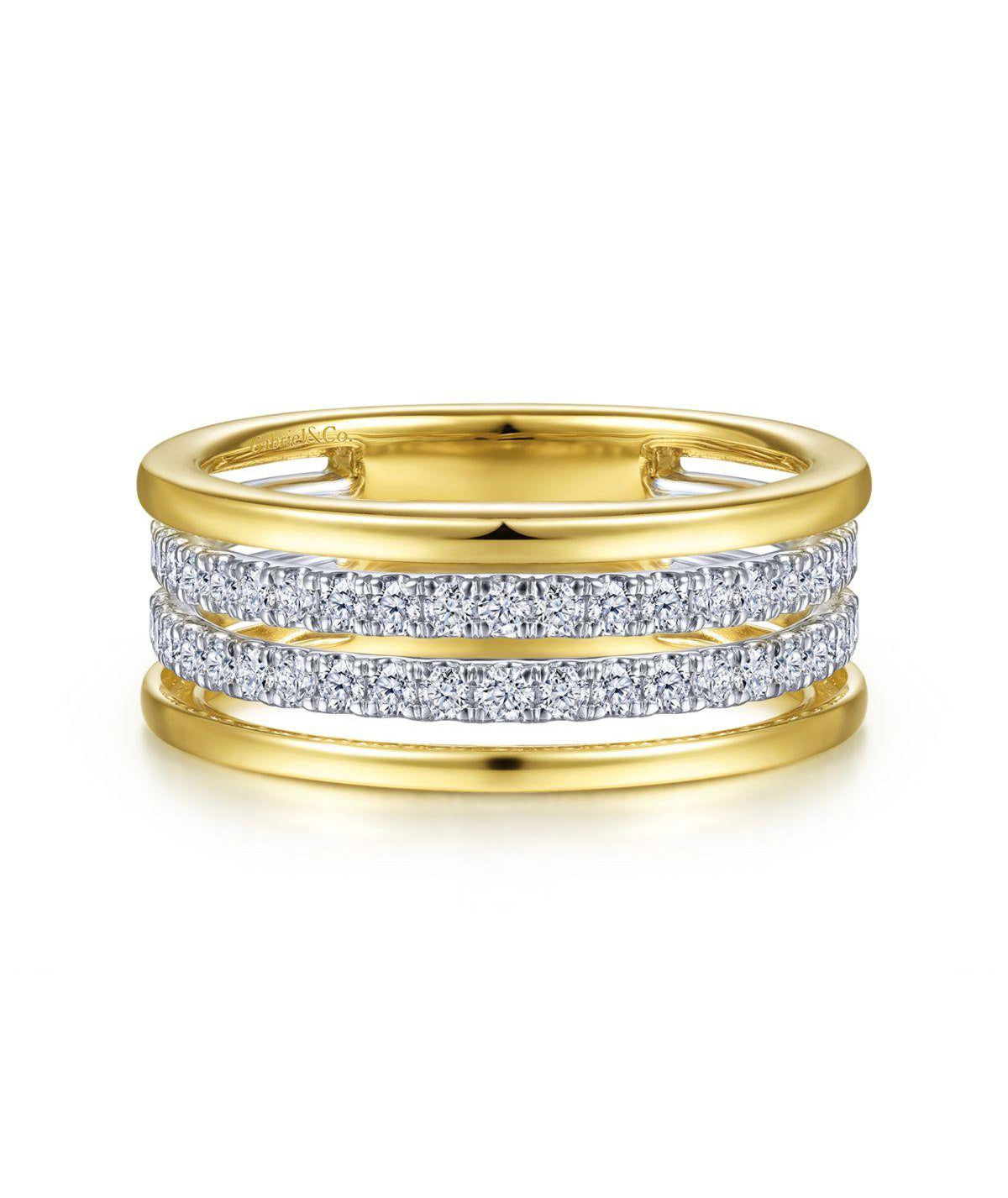 14K White-Yellow Gold Diamond Ring