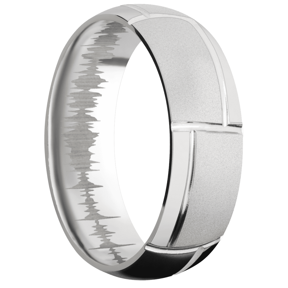 14K White Gold + Bead Finish