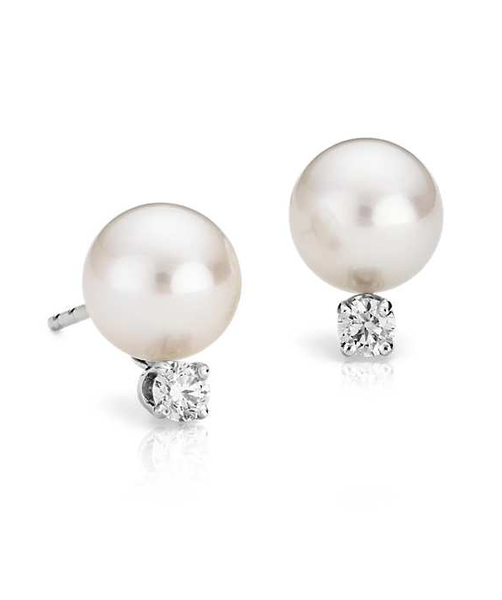 Pearl And Diamond Studs – Bellman Jewelers