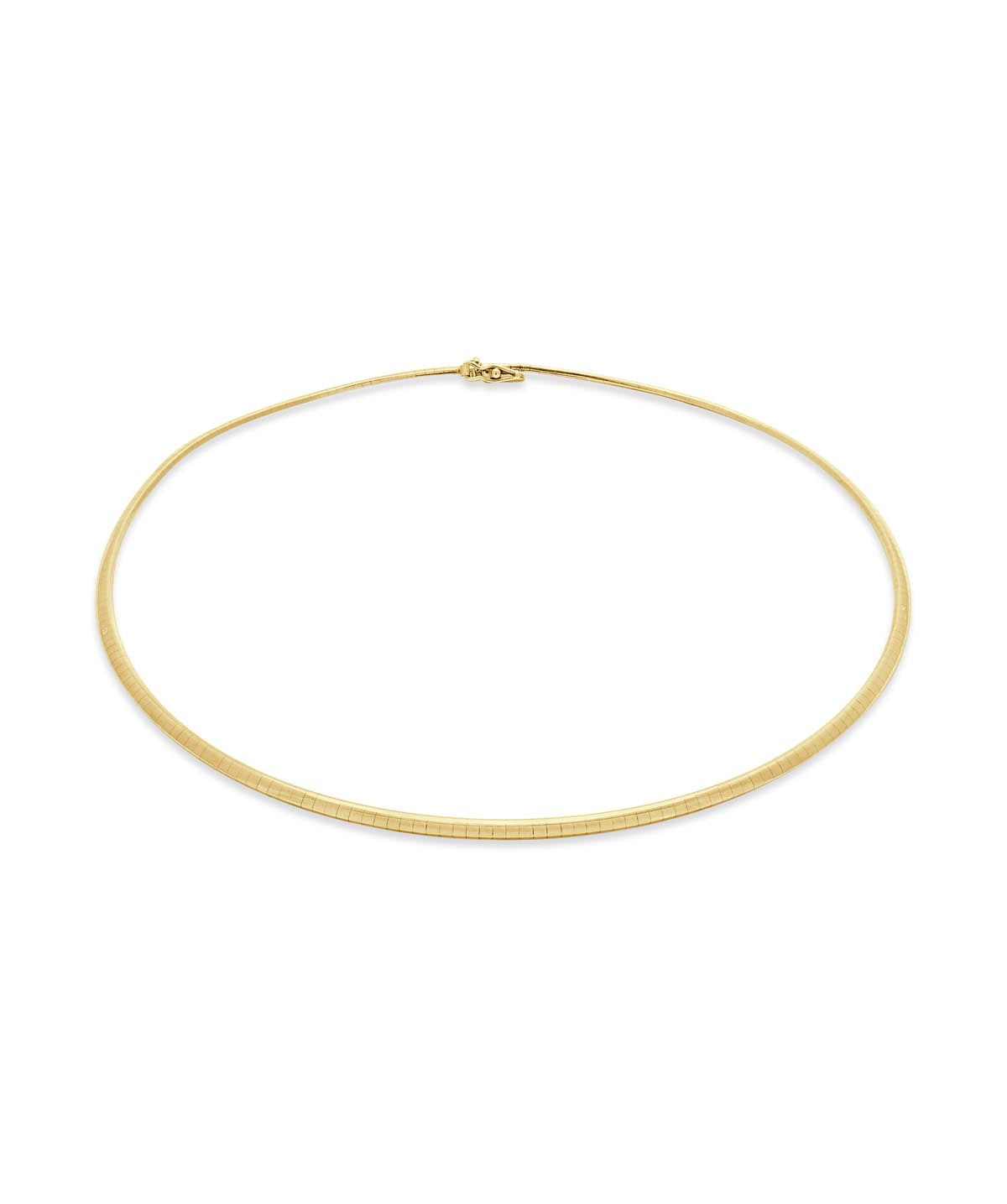 14K Yellow Gold 7mm Omega Chain Necklace