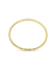 14K Yellow Gold Two Row Diamond Bangle