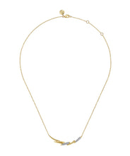 Bujukan Punk - 14K Yellow Gold Bujukan and Diamond Bar Necklace