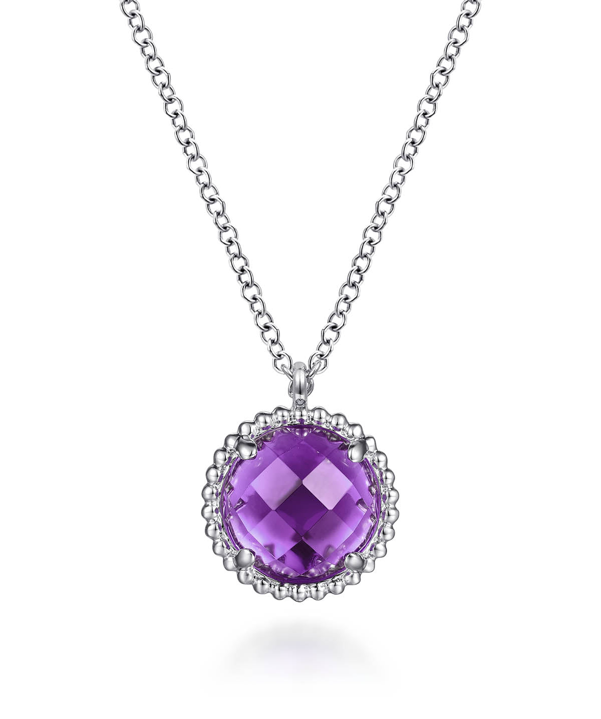 925 Sterling Silver Bujukan Amethyst Pendant Necklace