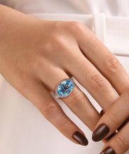 925 Sterling Silver Bujukan Blue Topaz Signet Ring