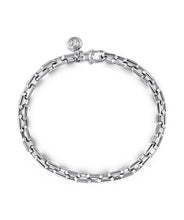 925 Sterling Silver Faceted Chain Bracelet