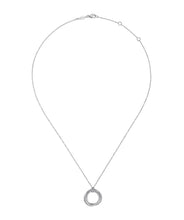 925 Sterling Silver Bujukan Twisted Rope Multi Circle Pendant Necklace