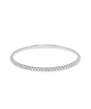 14K White Gold Diamond Flexible Bangle Bracelet 1.84cttw