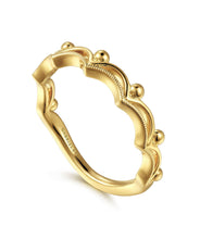14K Yellow Gold Crown Bujukan Stackable Ring