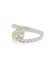 14K White & Yellow Gold Diamond Fashion Ring